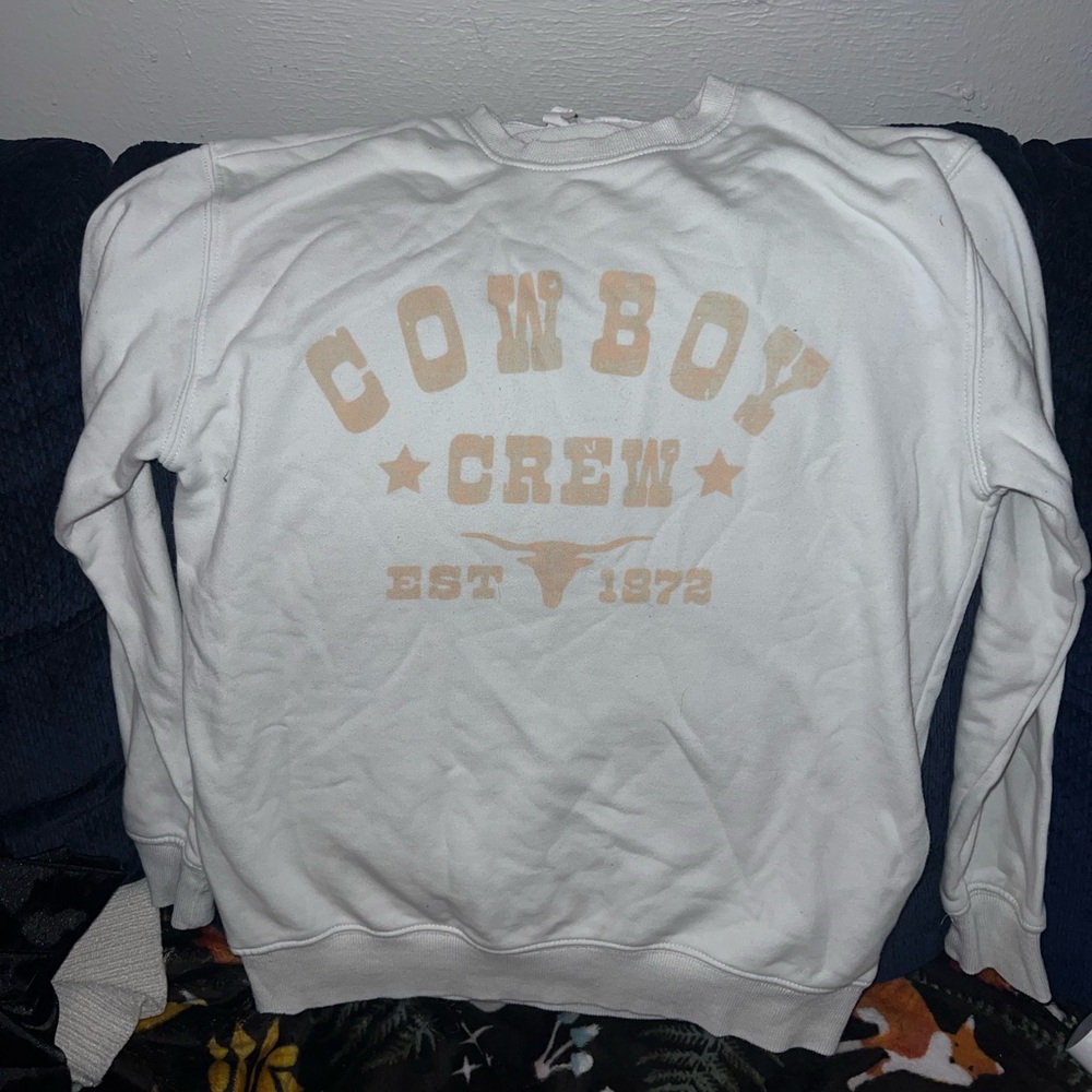 Cowboy Crew Men's White Sweater